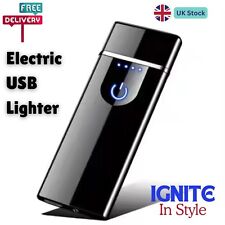 Touch Ignition ElectrIc Lighter Rechargeable Battery USB Windproof & Flameless