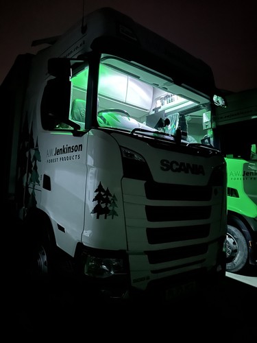 Scania interior green led - scania,