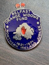 Belfast Orange Widows Fund 1921 - 1971 Northern Ireland Jubilee Enamelled Badge