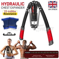 Hydraulic Power Chest Expander with 22-440lbs Resistance for Upper Body Exercise