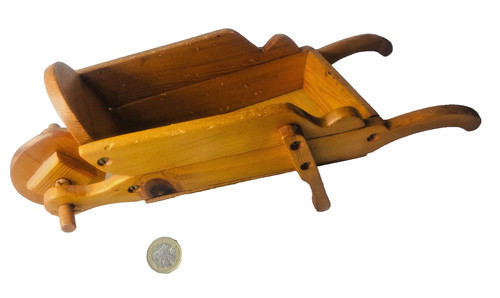 Wheelbarrow ornament wood - wheelbarrow,