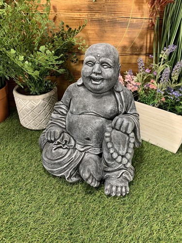 Stone garden laughing - laughing, buddha