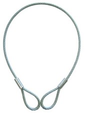 Galvanised Steel Wire Rope Strop Sling With Loop Each End Choose Size & Length