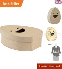 Easter Artistry Awaits: Smiling Egg-Shaped Paper Mache Box - Crafting Delight