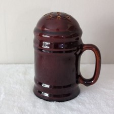 Vintage Brown Glazed Ceramic Pottery Flour Sugar Sifter Sprinkler 13cm Tall