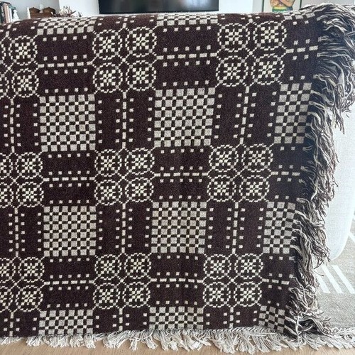 Vintage welsh wool tapestry - wool,