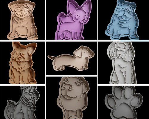 Dog cookie cutters - , +