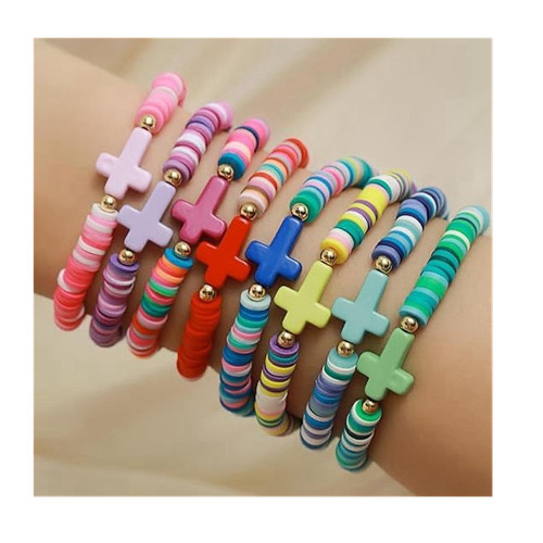 Multicolor heishi bead polymer - multicolor,