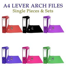 A4 Lever Arch Files | Document Folders | 70mm Spine | Hard Non-Glossy Cover 