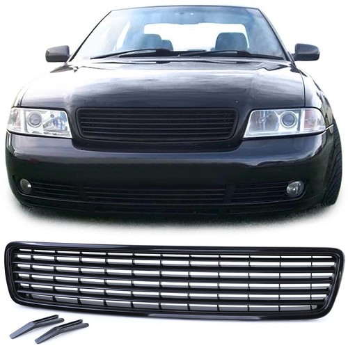 Black debadged front bonnet - black,
