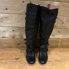 Ted Baker Viva Black Leather Knee High Block Heel Boots Size 5(slim fit)