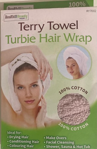Terry towel hair wrap turban - hair,