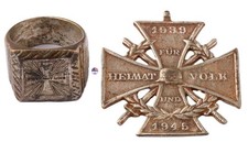 Ring WW2 German Iron Cross Star Germany WWII God with us Pendant Wehrmacht Gott