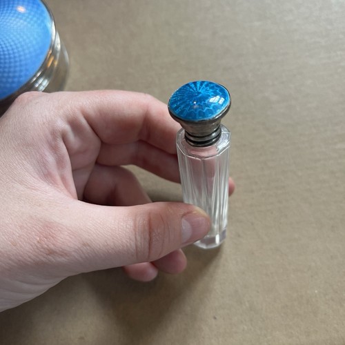Perfume tube guilloche blue - tube,
