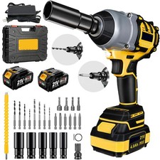4000MAH HIGH TORQUE 1/2" IMPACT WRENCH BRUSHLESS CORDLESS BATTERY IMPACT GUN KIT
