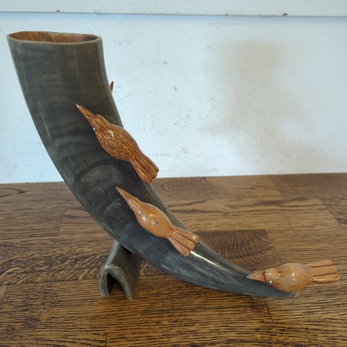 Water buffalo horn ornamental - water,