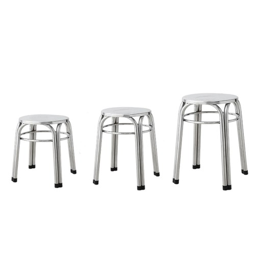 Round metal stool - stool, furniture
