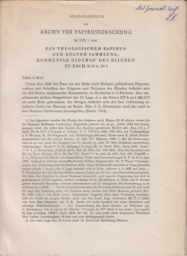 Ein theologischer papyrus - ein, der