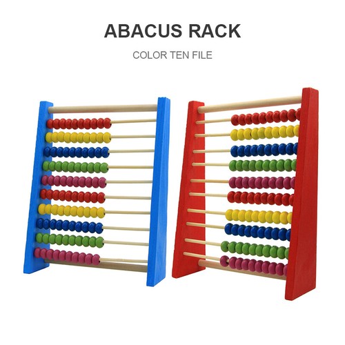 Educational wooden abacus - abacus, red