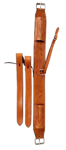 Leather western saddle tooled - western,