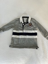 Ralph Lauren Baby Polo Rugby Shirt RL Emblem Gray Collared Top 6 Months
