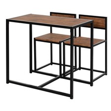 HOMCOM Dining Table and Chairs Set 2, Dining Room Sets, Rectangular Space Saving