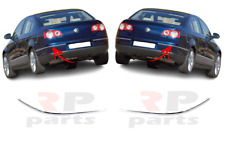 FOR VW PASSAT B6 2006 - 2010 REAR BUMPER CHROME MOLDING STRIP TRIM PAIR SET