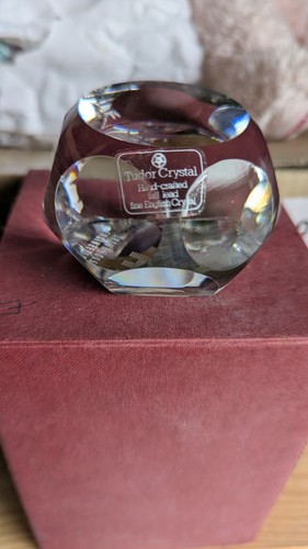 Tudor crystal paperweight - crystal, paperweight.