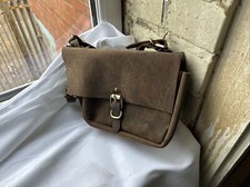 Twin Pannier Leather Bag Bicycle Bike Cycle Double Distressed Retro Vintage