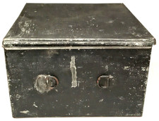 Gilded Age Deed Box Black Metal Made In USA Gift Idea 1880s