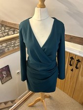 Zara Ruched Mini Dress Faux Wrap Size Large BNWT