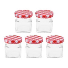 5 Pcs Clear Glass Jar Set Mini