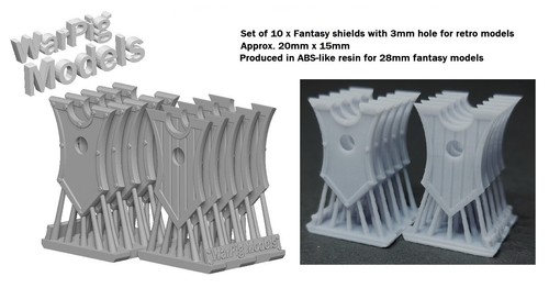 Tall shields with hole - shields, (b)