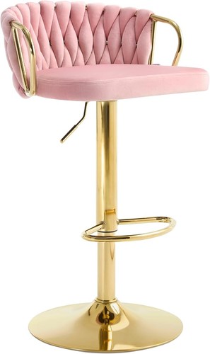 4pcs velvet bar stools - velvet,