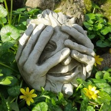 Peeping Green Man Stone Hanging Plaque  Ivy Outdoor Statue Decor Garden Ornament