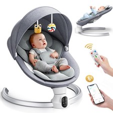 Electric Baby Swing with Bluetooth & APP Control, Remote Rocker Chair UK