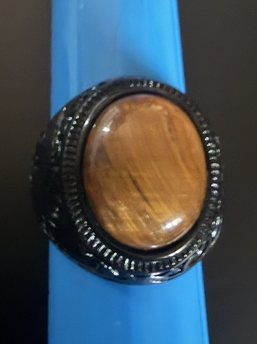 Tigers eye black - black, signet