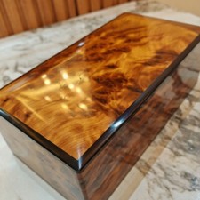 Jewellery Box lockable thuya wooden burl Jewelry Box organizer