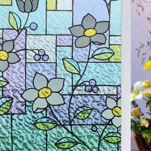 Rainbow frosted window film - frosted,