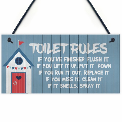 Toilet rules sign nautical - toilet,