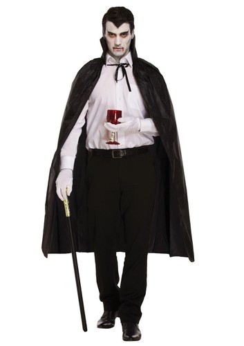 Black vampire cape wth collar - wth,