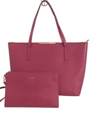 Ted Baker Large Pink Leather Shoulder Tote Bag