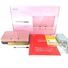 【Good】Nintendo 3DS Misty Pink Console Box Charger Manual Japanese Edition #Den08