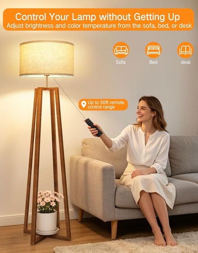 Outon walnut floor - lamp, with