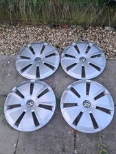 SET OF 4 GENUINE  VOLKSWAGEN TRANSPORTER  16" WHEEL TRIMS 7LA601147  Ex Con.