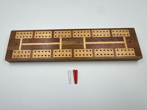 Vintage cribbage board wooden - cribbage,
