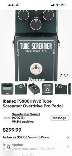 Ibanez ts808hwv2 tube - ibanez,