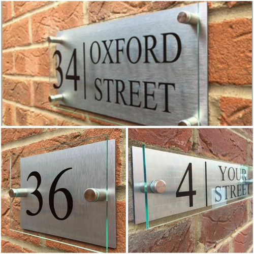 Modern house sign plaque door - sign,