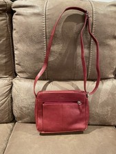 Crossbody Red Leather Shoulder Bag From Tula