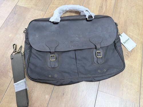Barbour wax leather briefcase - wax,